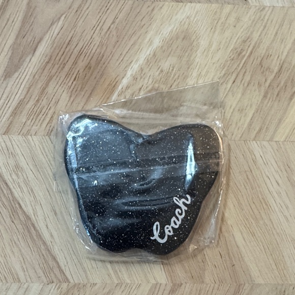 Black Sparkle Heart Mirror - Picture 1 of 3
